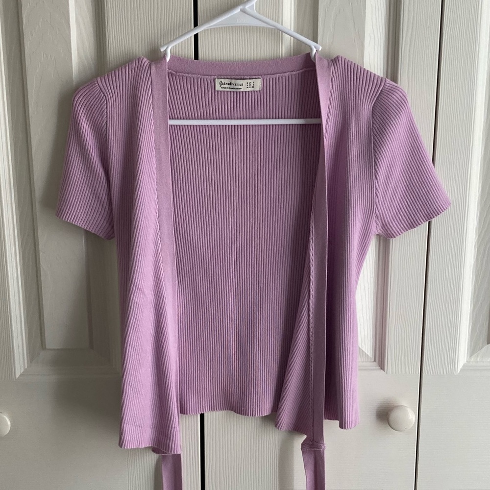 Purple wrap top - Picture 5 of 7
